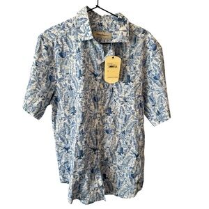 Tommy Bahama Cocktail Palms Tiki Button Shirt Hawaii Small Cotton Tropical‎